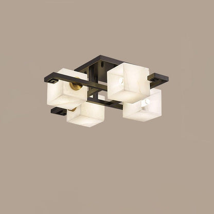 Modern Alabaster Cluster LED Ceiling Light