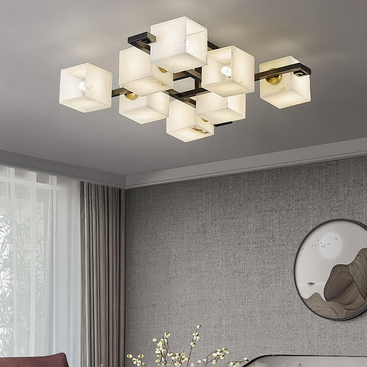 Modern Alabaster Cluster LED Ceiling Light