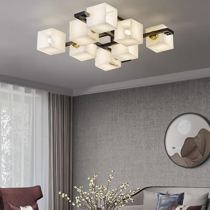 Modern Alabaster Cluster LED Ceiling Light