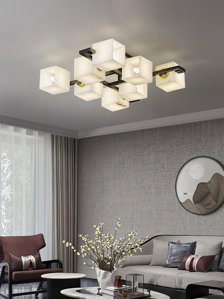 Modern Alabaster Cluster LED Ceiling Light