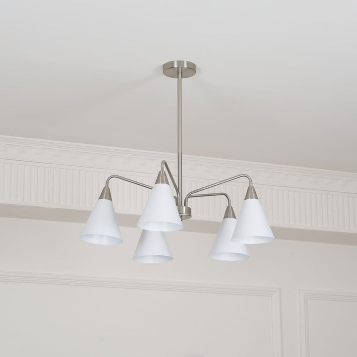 Modern Asymmetric Cone Shade Pendant Chandelier