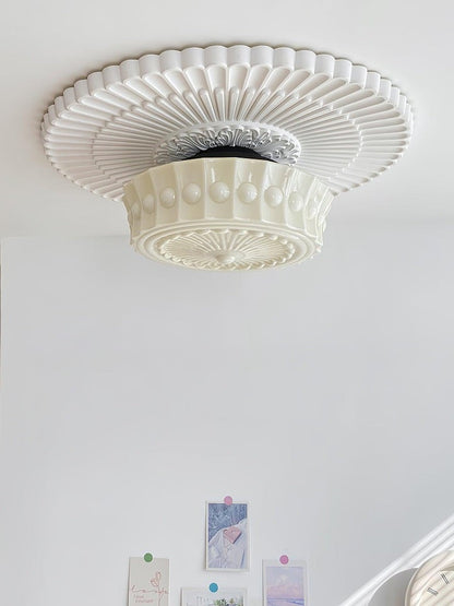 Modern Black Metal & Glass Ceiling Light Fixture – Multi-Bulb Design