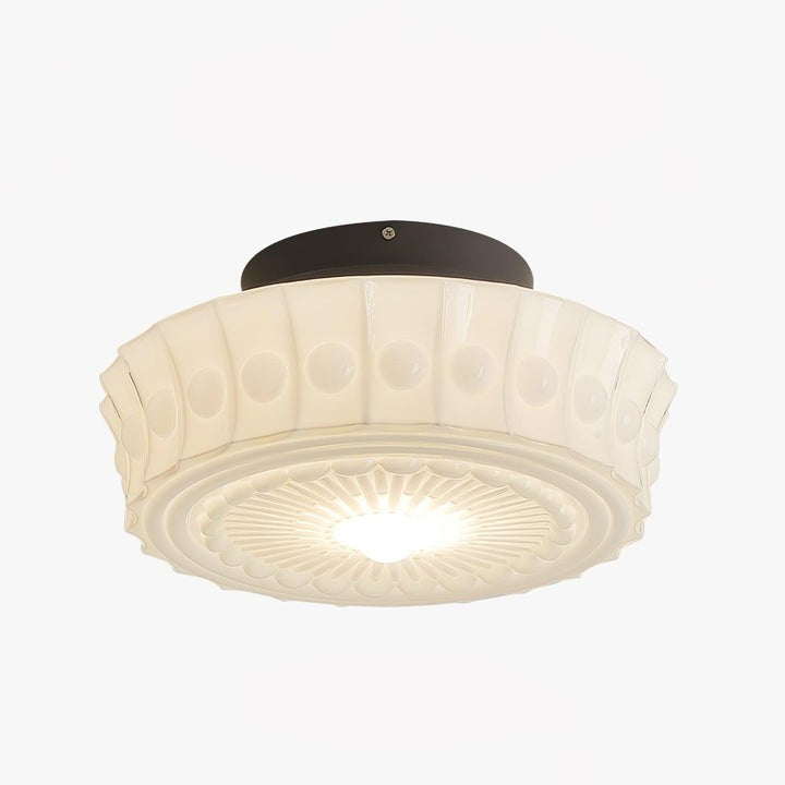 Modern Black Metal & Glass Ceiling Light Fixture – Multi-Bulb Design