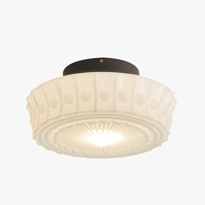 Modern Black Metal & Glass Ceiling Light Fixture – Multi-Bulb Design