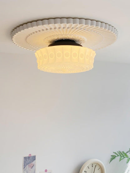 Modern Black Metal & Glass Ceiling Light Fixture – Multi-Bulb Design