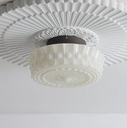 Modern Black Metal & Glass Ceiling Light Fixture – Multi-Bulb Design