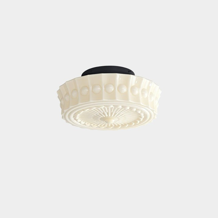 Modern Black Metal & Glass Ceiling Light Fixture – Multi-Bulb Design
