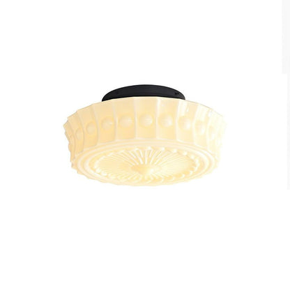 Modern Black Metal & Glass Ceiling Light Fixture – Multi-Bulb Design