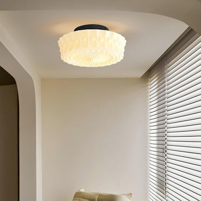 Modern Black Metal & Glass Ceiling Light Fixture – Multi-Bulb Design