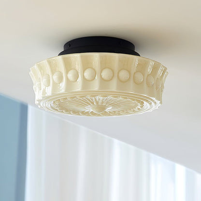 Modern Black Metal & Glass Ceiling Light Fixture – Multi-Bulb Design