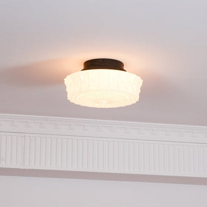 Modern Black Metal & Glass Ceiling Light Fixture – Multi-Bulb Design