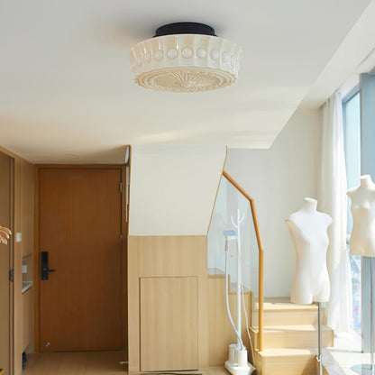 Modern Black Metal & Glass Ceiling Light Fixture – Multi-Bulb Design