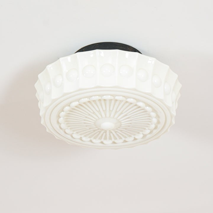 Modern Black Metal & Glass Ceiling Light Fixture – Multi-Bulb Design