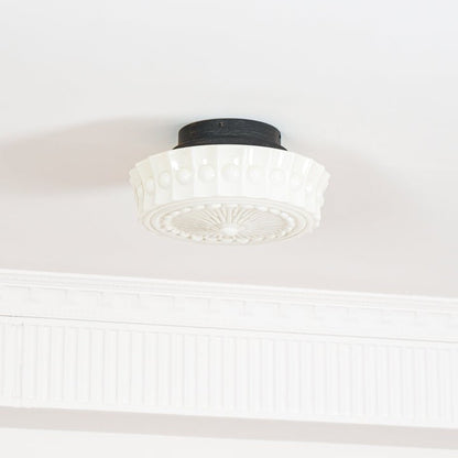 Modern Black Metal & Glass Ceiling Light Fixture – Multi-Bulb Design