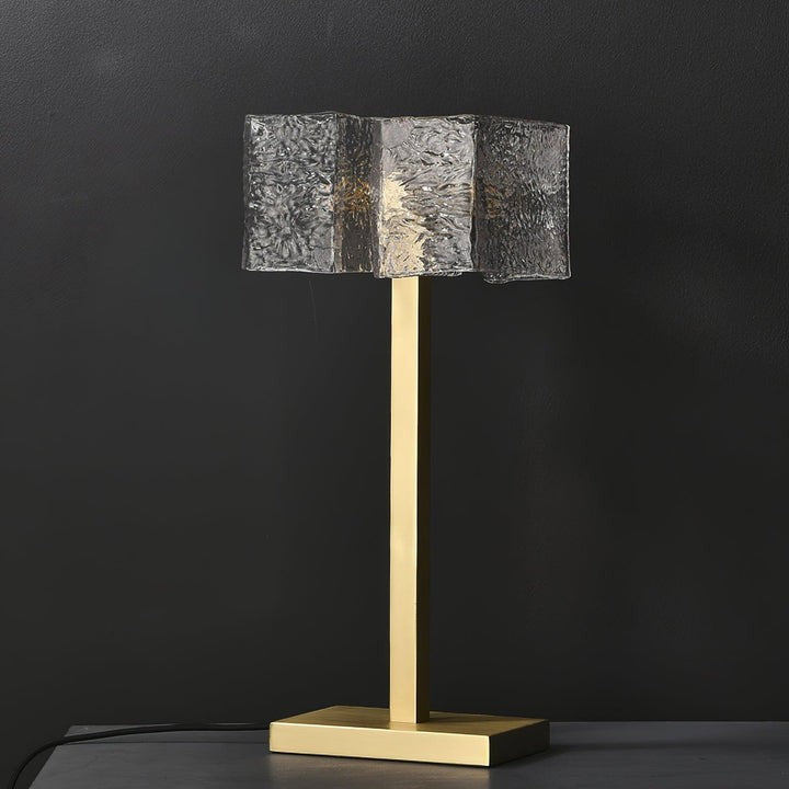 Modern Brass and Glass Table Lamp – E14 LED & Edison Compatible