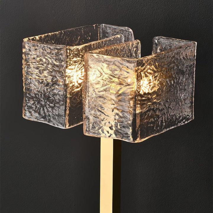 Modern Brass and Glass Table Lamp – E14 LED & Edison Compatible