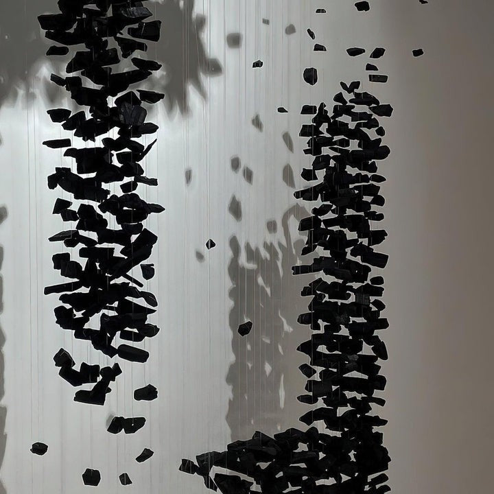 Modern Charcoal Stone LED Chandelier