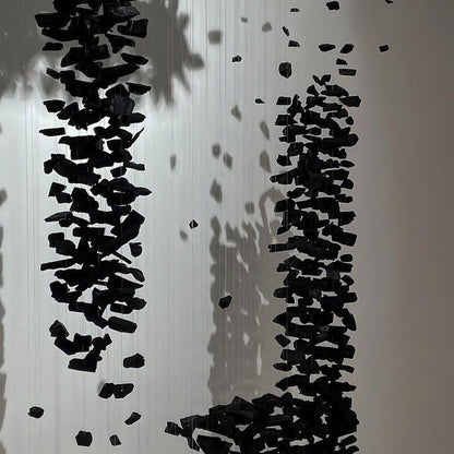 Modern Charcoal Stone LED Chandelier