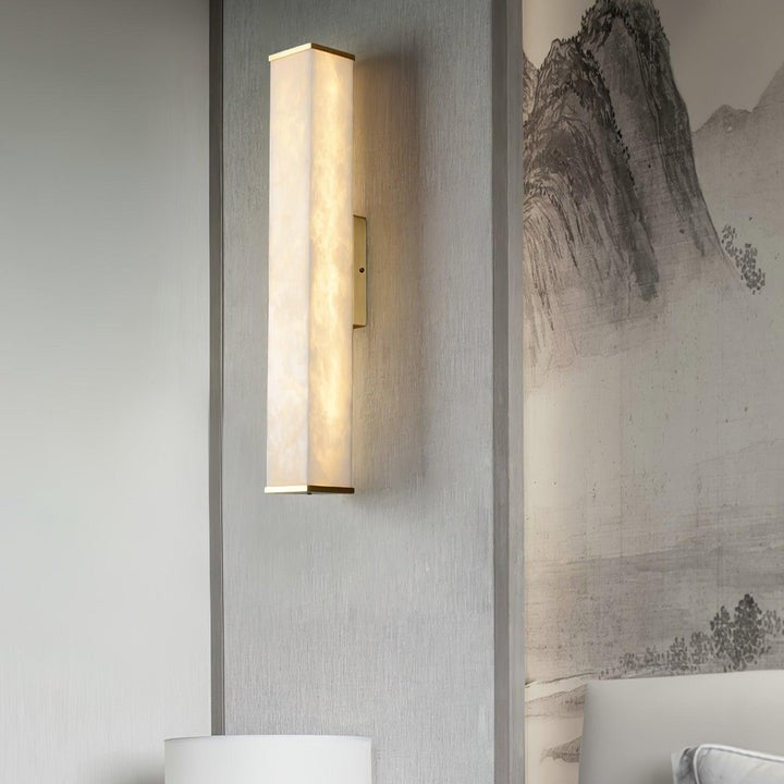 Modern Cuboid Alabaster LED Wall Light