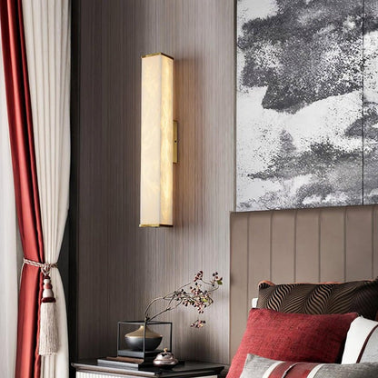 Modern Cuboid Alabaster LED Wall Light