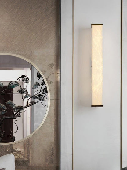 Modern Cuboid Alabaster LED Wall Light