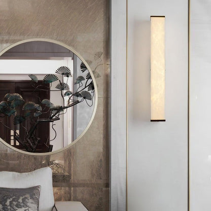 Modern Cuboid Alabaster LED Wall Light