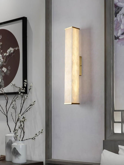 Modern Cuboid Alabaster LED Wall Light