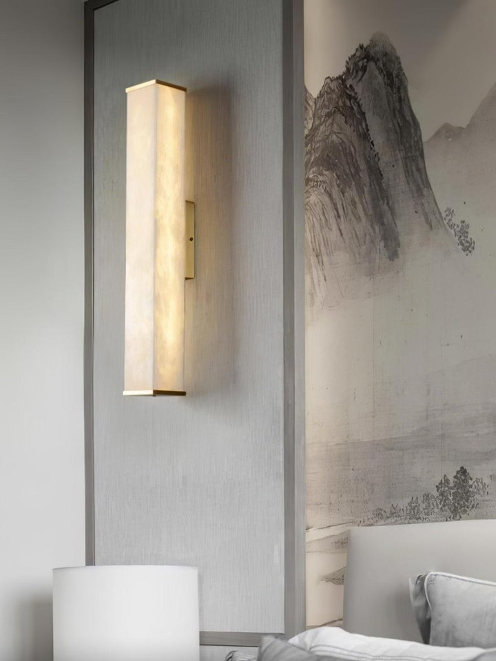 Modern Cuboid Alabaster LED Wall Light