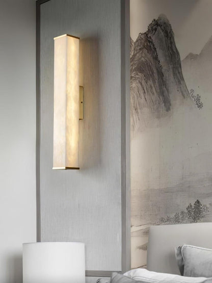 Modern Cuboid Alabaster LED Wall Light