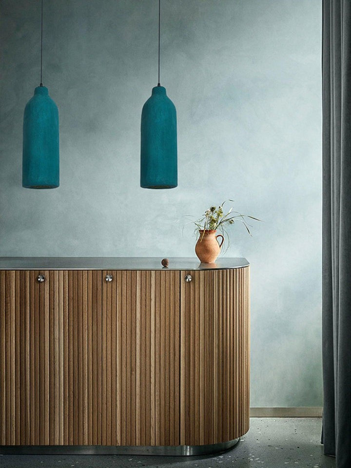 Modern Dark Green Polystyrene Pendant Light