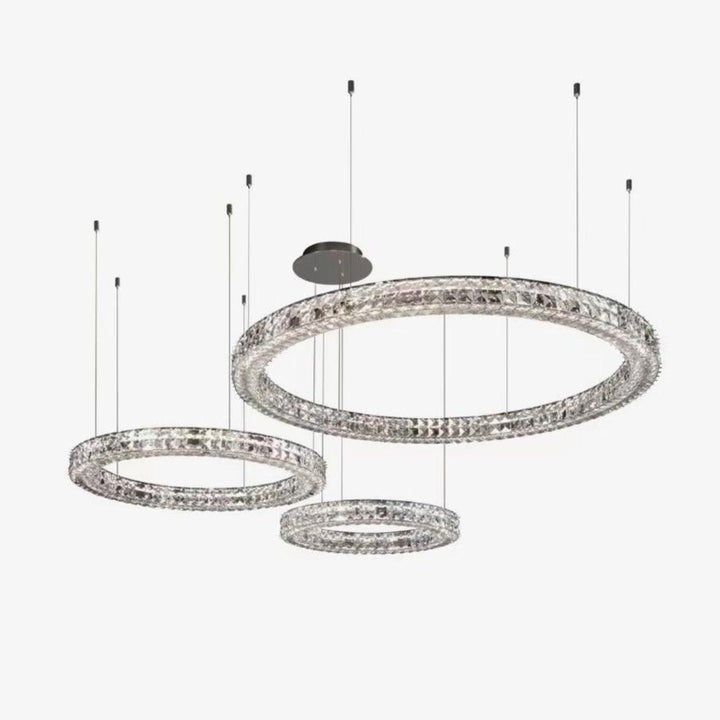 Modern Faceted Crystal LED Chandelier