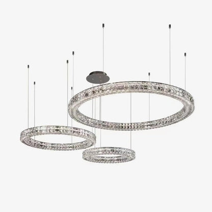 Modern Faceted Crystal LED Chandelier