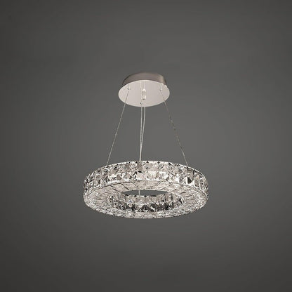 Modern Faceted Crystal LED Chandelier