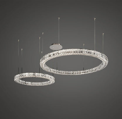 Modern Faceted Crystal LED Chandelier