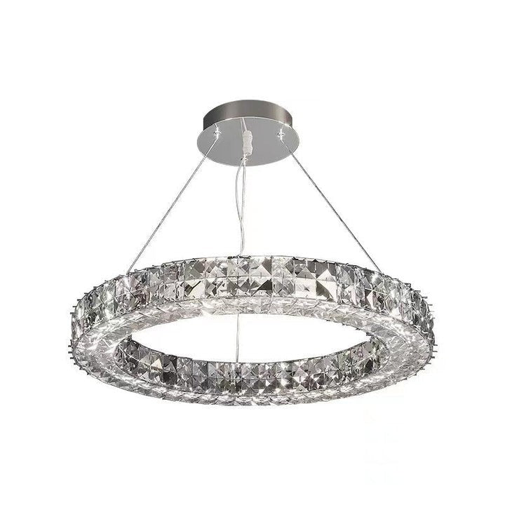 Modern Faceted Crystal LED Chandelier