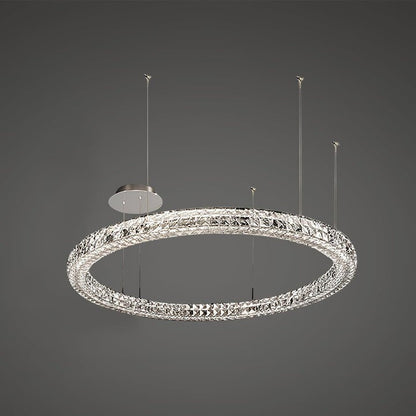 Modern Faceted Crystal LED Chandelier