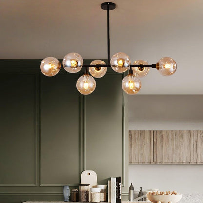 Modern Glass Multi-Light Chandelier