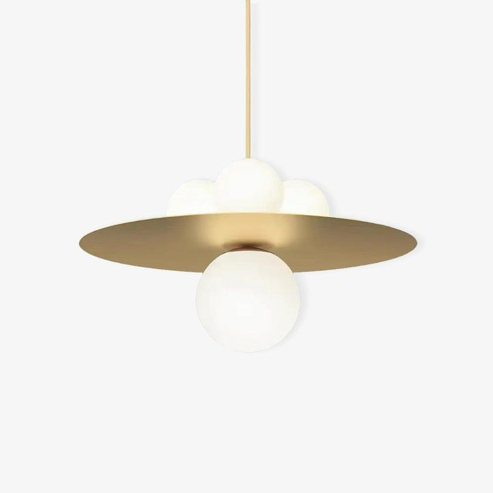 Modern Metal & Glass Pendant Light – Warm LED Glow