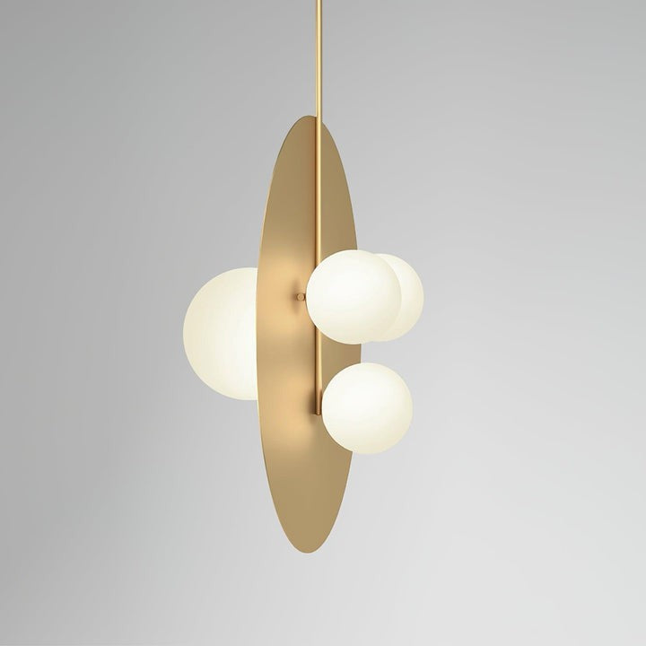 Modern Metal & Glass Pendant Light – Warm LED Glow