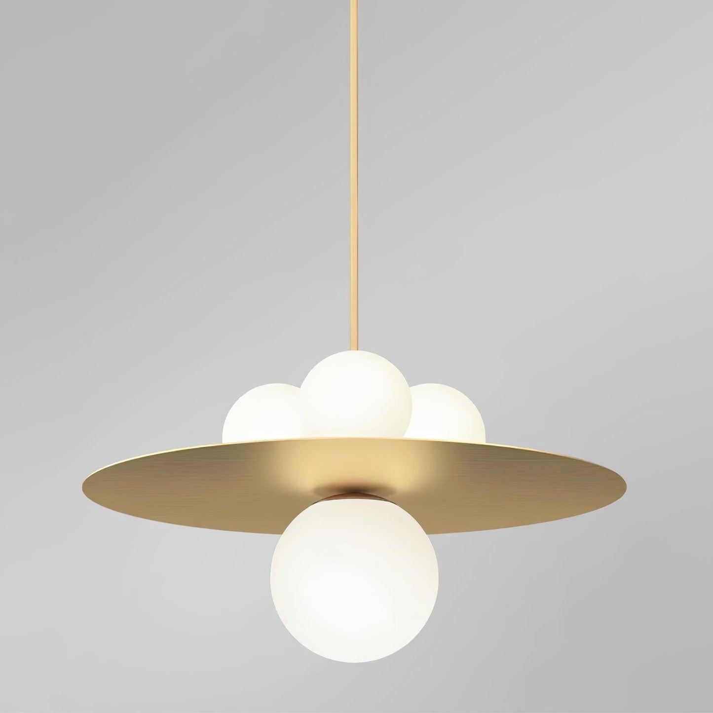 Modern Metal & Glass Pendant Light – Warm LED Glow