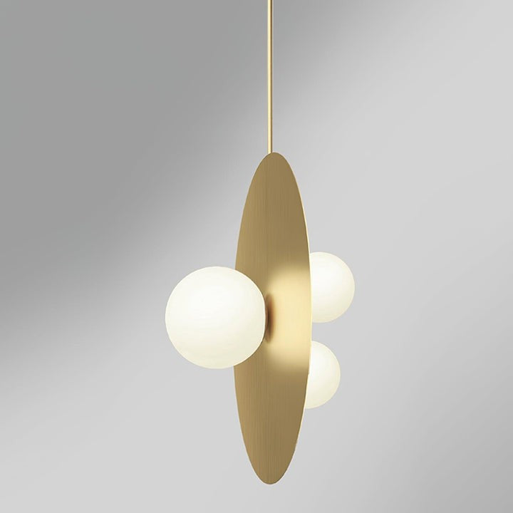 Modern Metal & Glass Pendant Light – Warm LED Glow