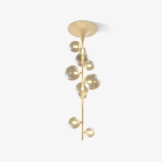 Modern Multi-Arm Metal & Glass Ceiling Light