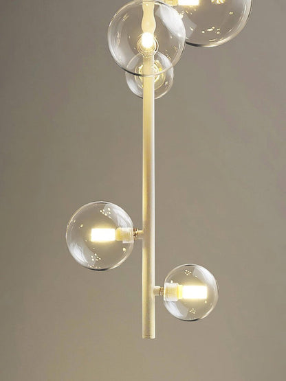 Modern Multi-Arm Metal & Glass Ceiling Light