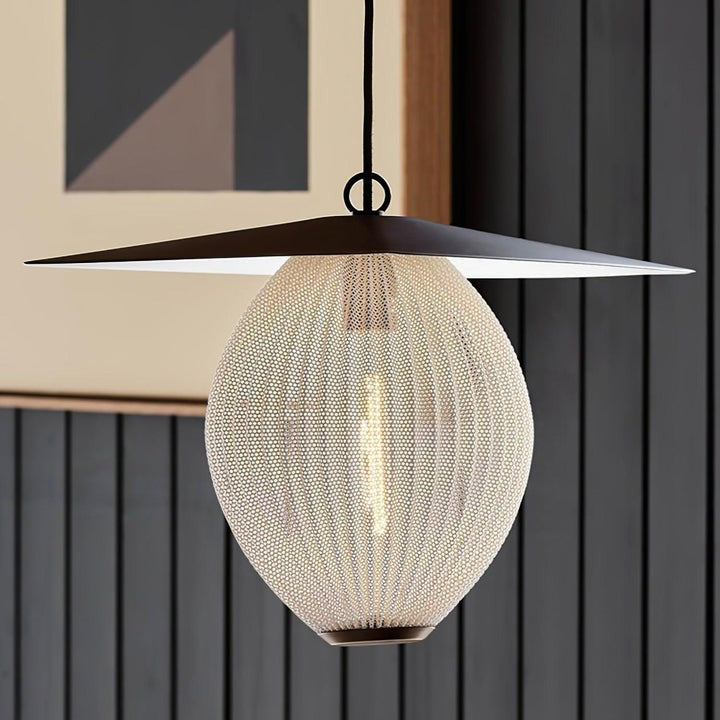 Modern Perforated Stainless Steel Satellite Pendant Light