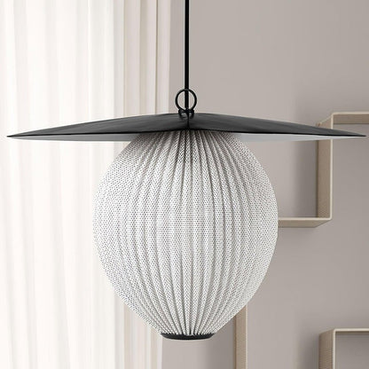 Modern Perforated Stainless Steel Satellite Pendant Light