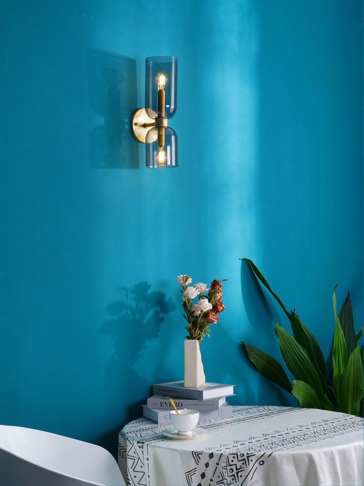 Modern Plug-In Glass Wall Sconce