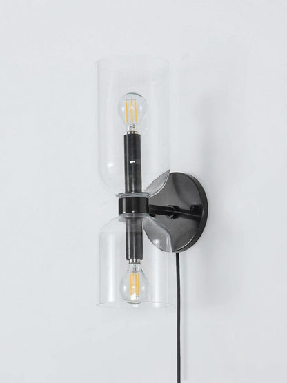 Modern Plug-In Glass Wall Sconce