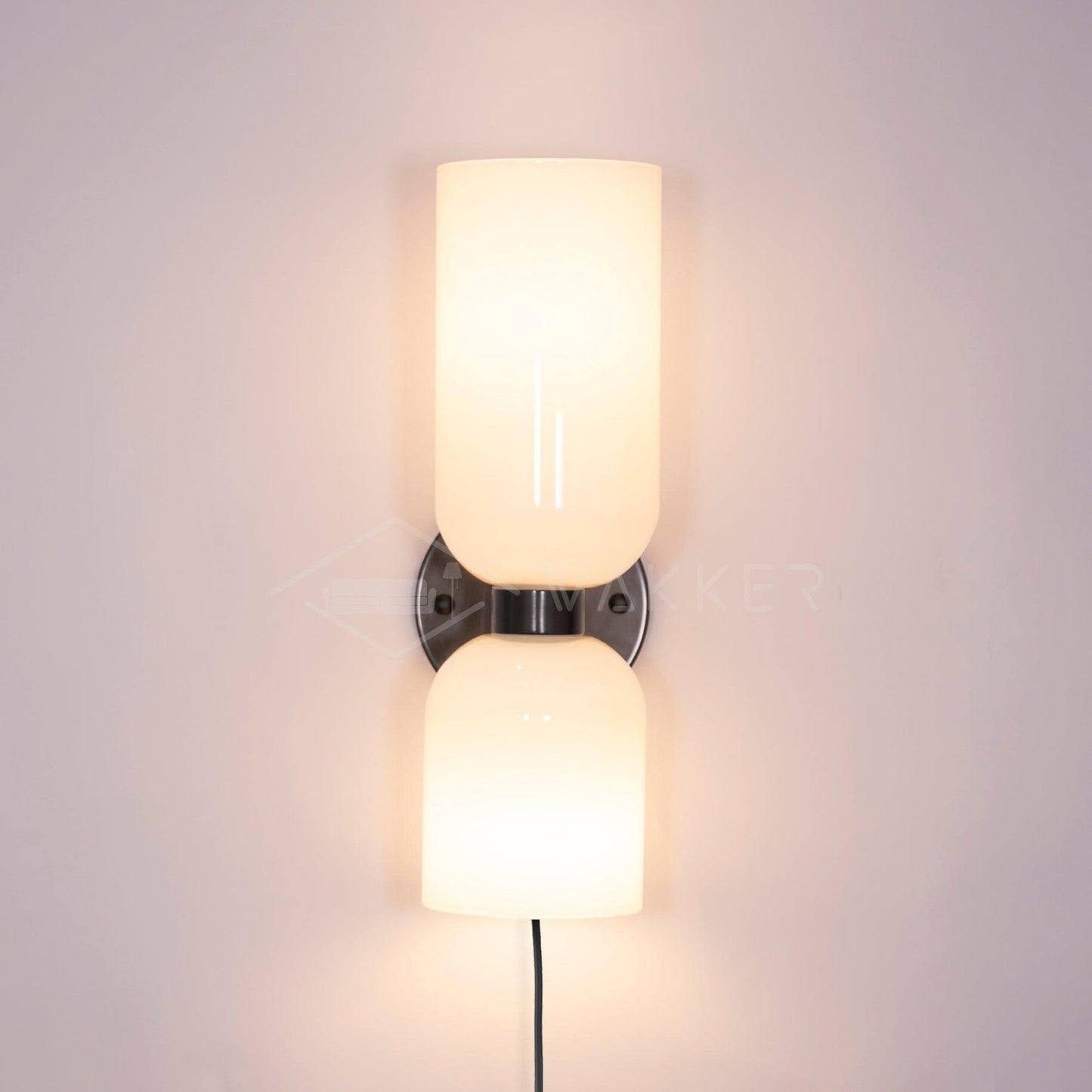 Modern Plug-In Glass Wall Sconce
