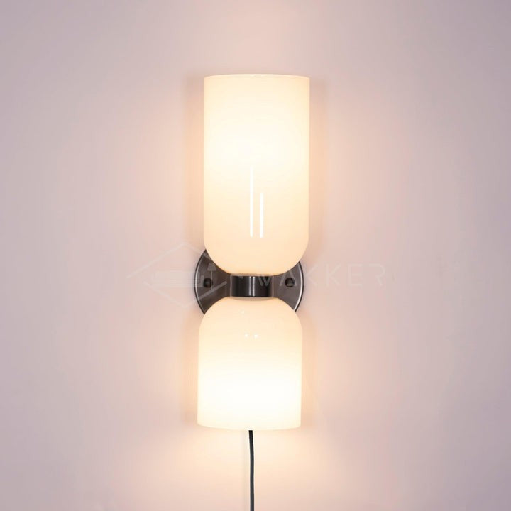 Modern Plug-In Glass Wall Sconce