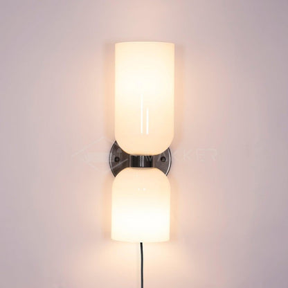 Modern Plug-In Glass Wall Sconce